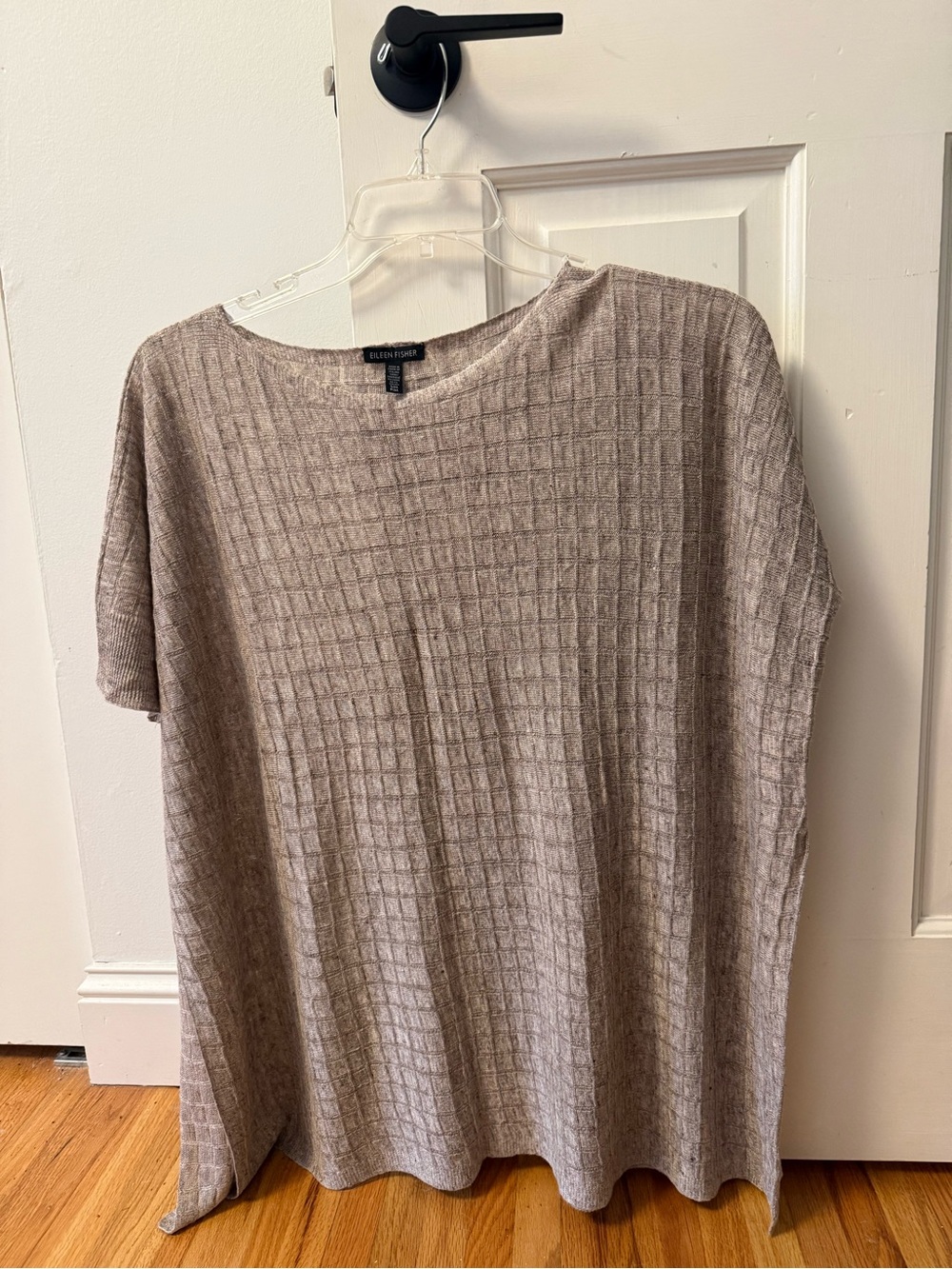 Eileen Fisher Short-Sleeve Sweater Taupe Size S/M